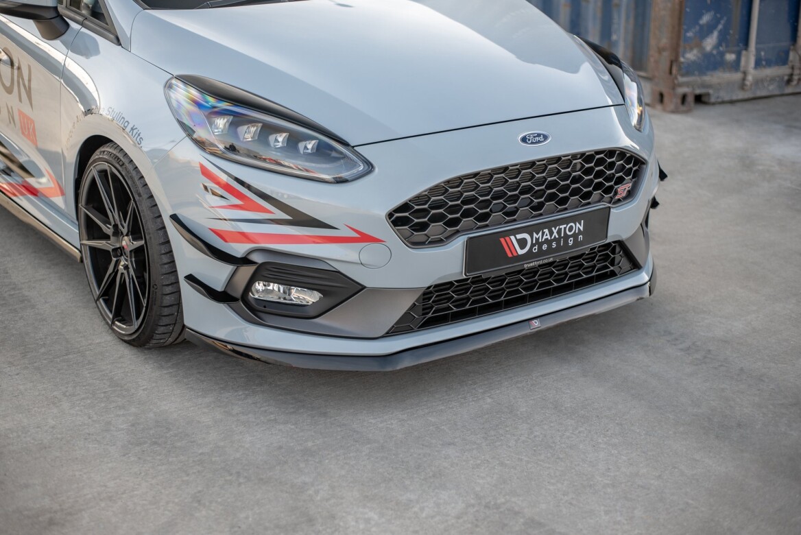Cup Spoilerlippe Front Ansatz V.6 für Ford Fiesta Mk8 ST / ST-Line schwarz Hochglanz