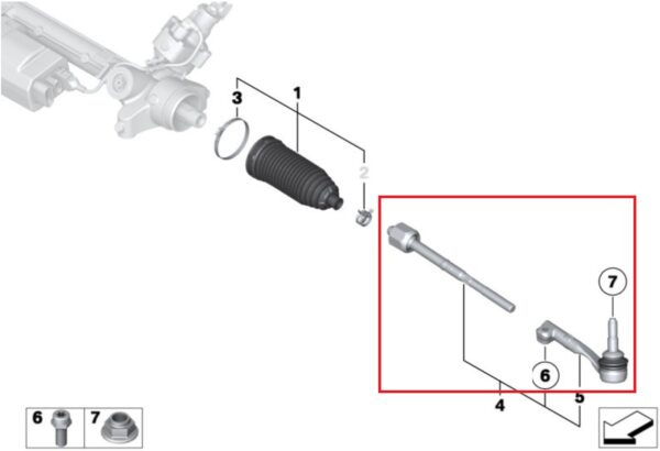 Verkline Front Bump Steer Adjustable Tie Rod Ends