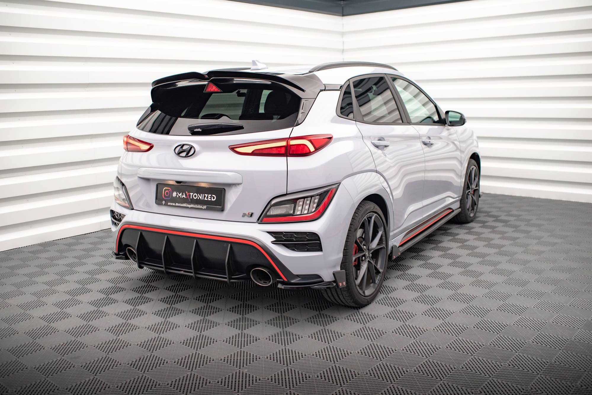 Heck Ansatz Flaps Diffusor V.1 +Flaps für Hyundai Kona N Mk1