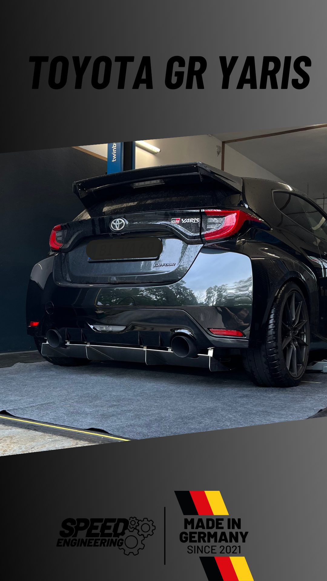 SPEED Diffusor passend für Toyota GR Yaris vFL mit Teilegutachten