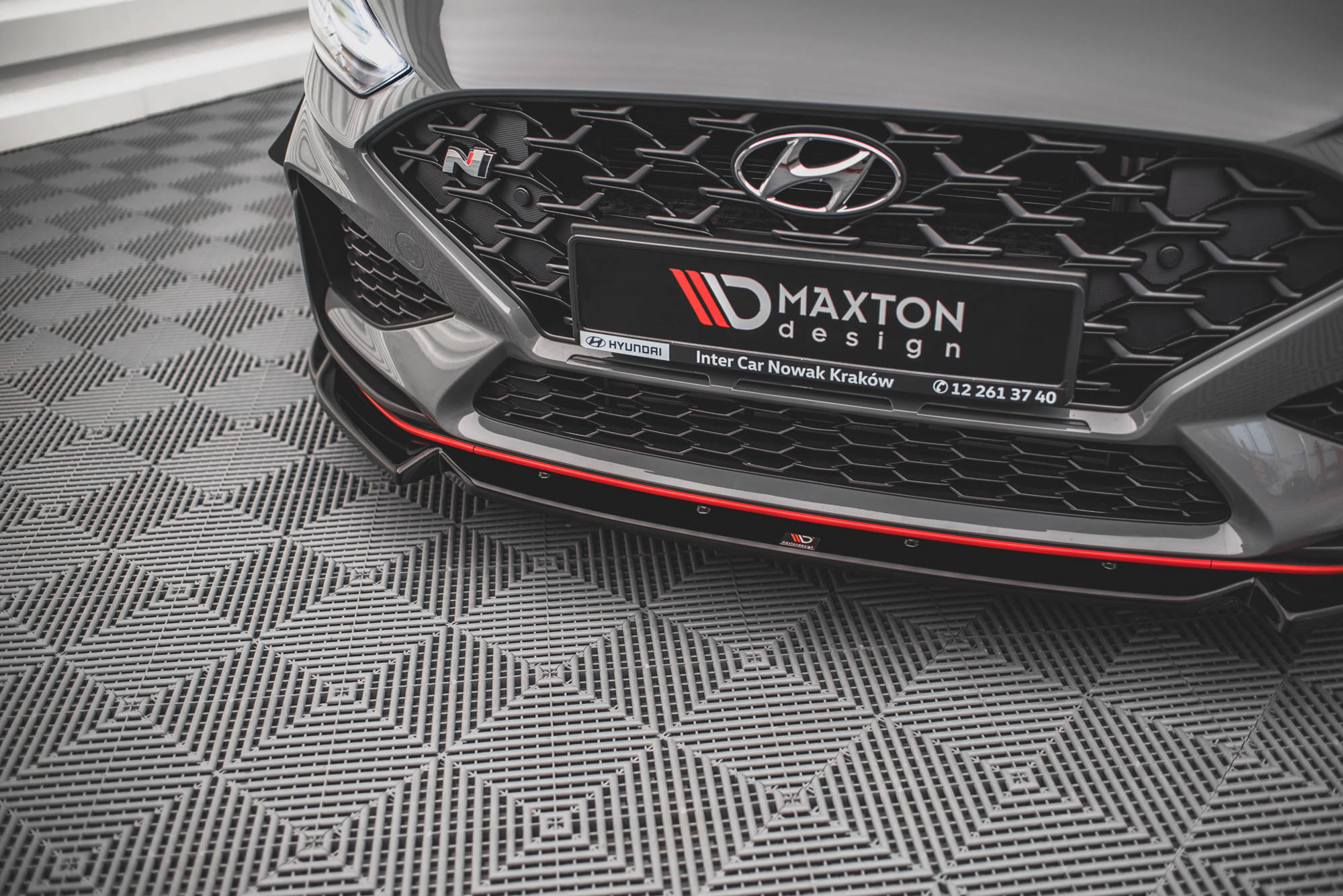 Front Ansatz V.2 für Hyundai I30 N Hatchback/Fastback Mk3 Facelift schwarz Hochglanz