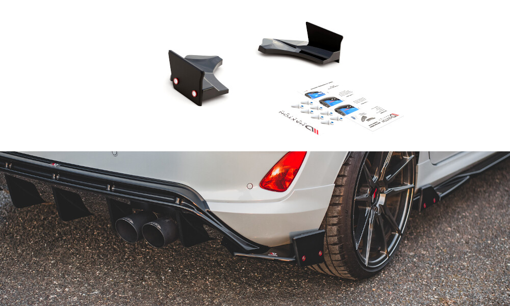 Heck Ansatz Flaps Diffusor für V.4 + Flaps Ford Fiesta ST Mk8