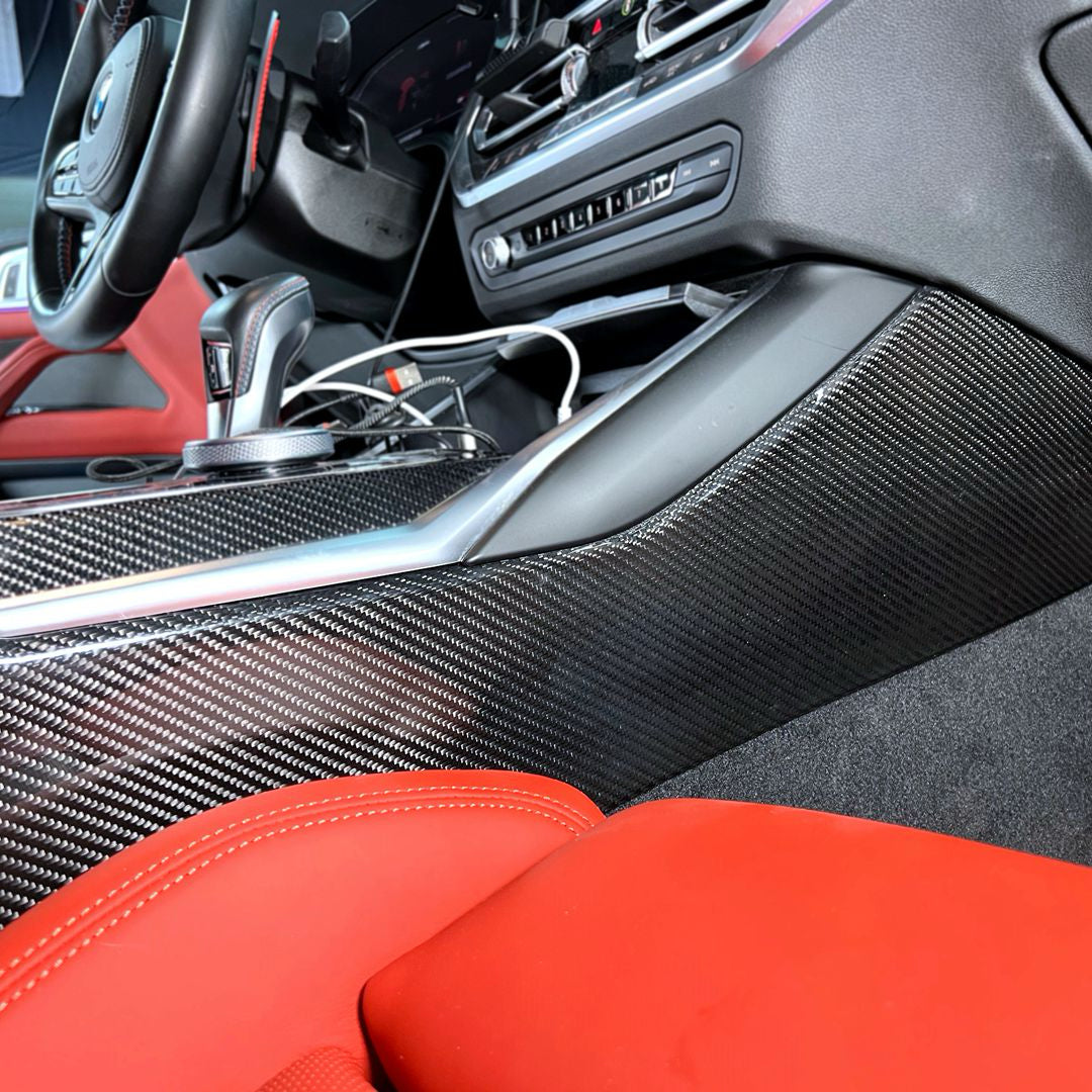 DRY CARBON Tür Blenden Console Blenden für BMW M3 G80 G81 M4 G82 G83 4er G22 G23 3er G20 G21 M2 G87