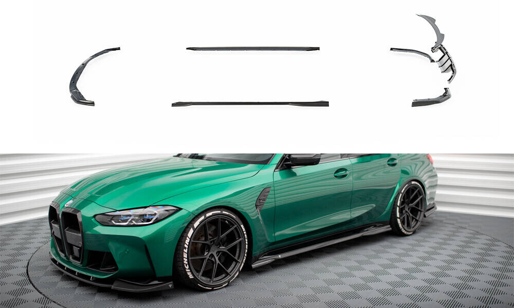 Carbon Bodykit Set Frotnspoiler Seitenschweller Heckansatz für BMW M3 G80 Limousine