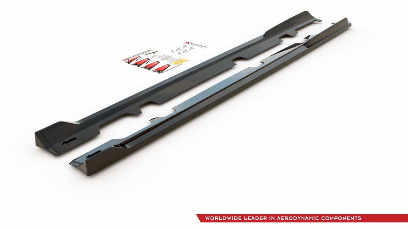 Seitenschweller Ansatz Cup Leisten V.3 für Ford Fiesta Mk8 ST / ST-Line schwarz Hochglanz