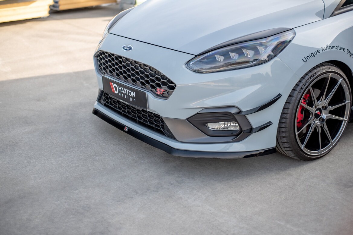 Cup Spoilerlippe Front Ansatz V.6 für Ford Fiesta Mk8 ST / ST-Line schwarz Hochglanz