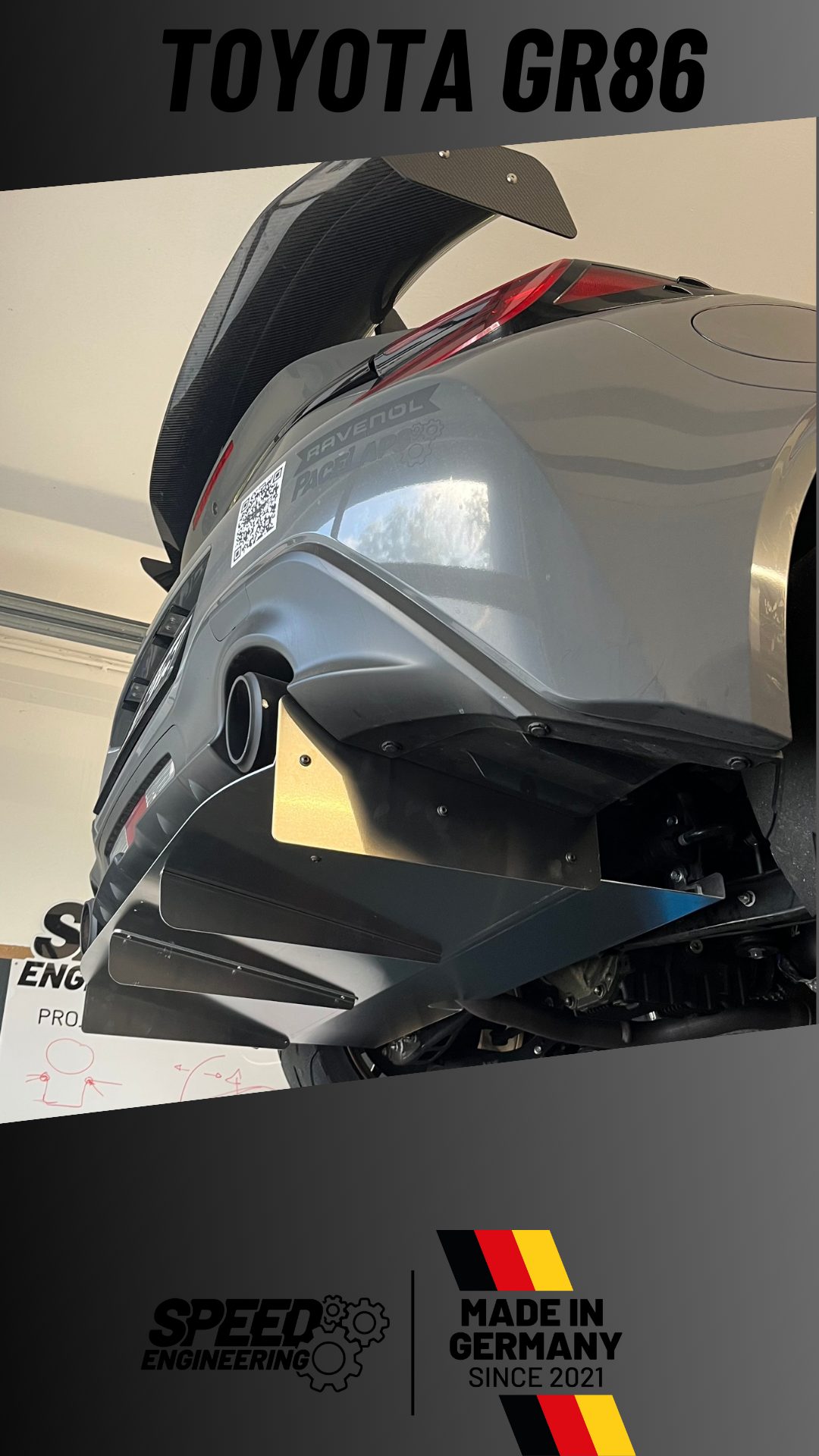 SPEED Diffusor passend für Toyota GR86 / Subaru BRZ2 mit Teilegutachten