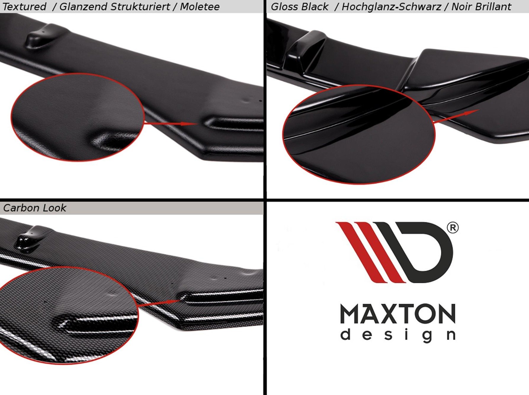 Front Ansatz V.2 für Hyundai I30 N Hatchback/Fastback Mk3 Facelift schwarz Hochglanz