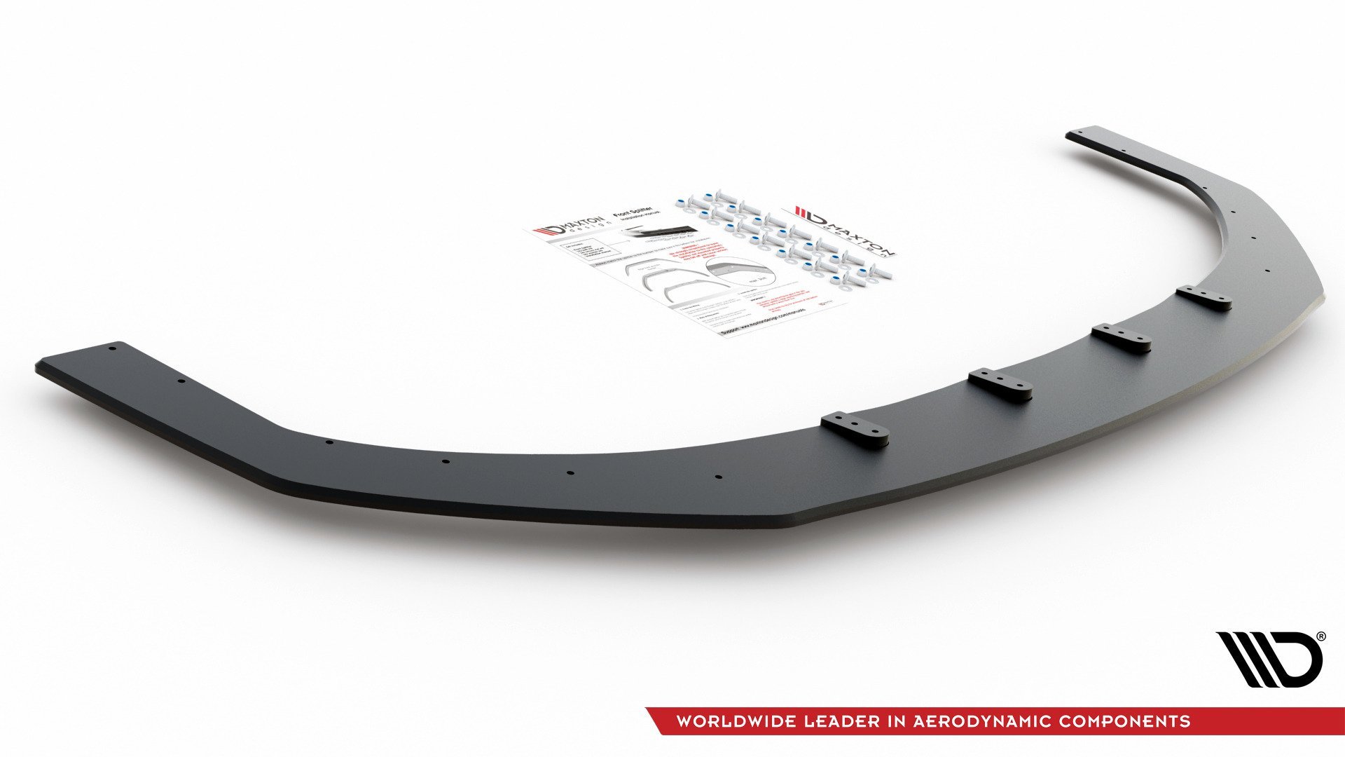 Robuste Racing Front Ansatz für passend + Flaps für Hyundai I30 N Mk3 Hatchback / Fastback schwarz Hochglanz