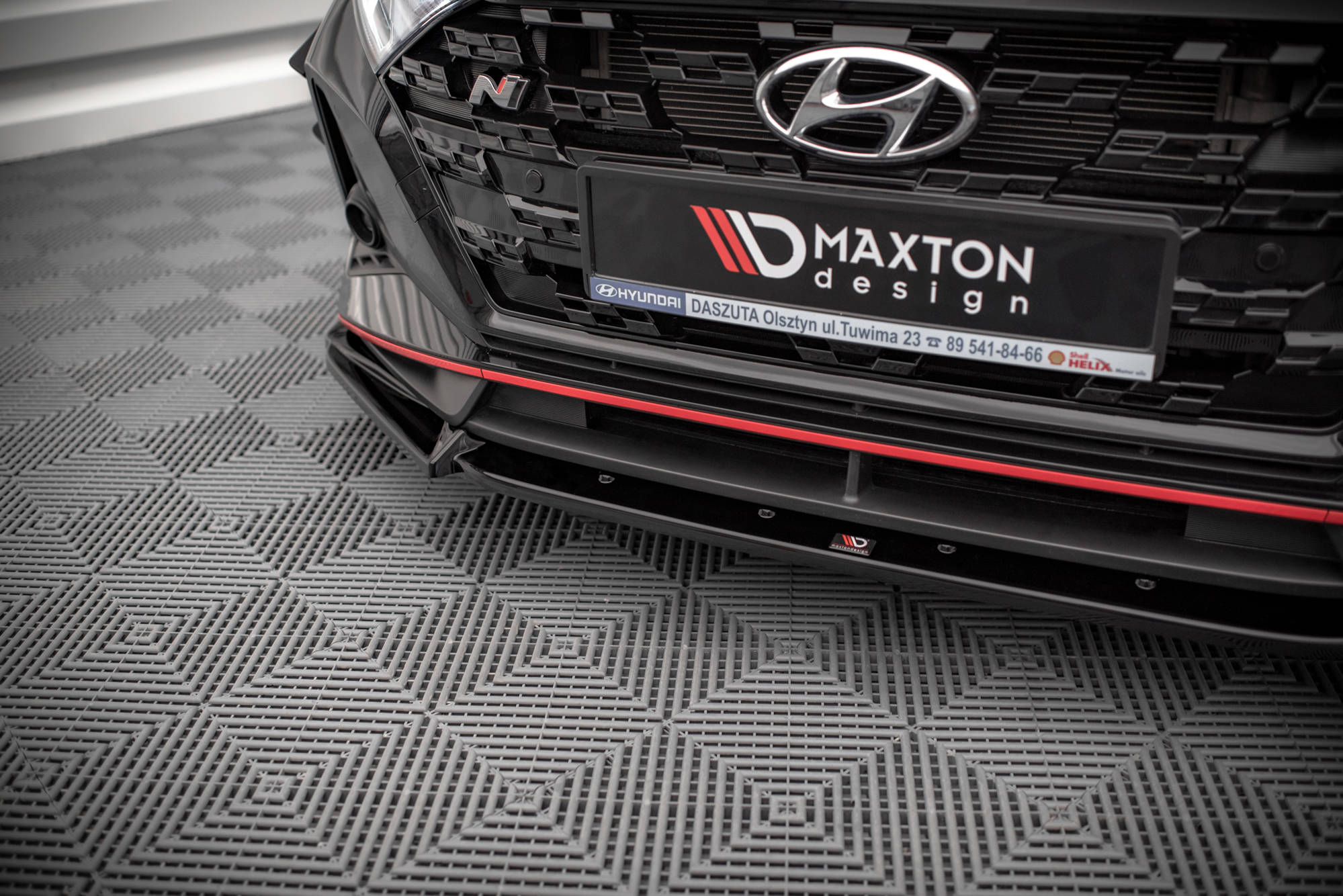 Front Ansatz V.2 für Hyundai I20 N Mk3 schwarz Hochglanz