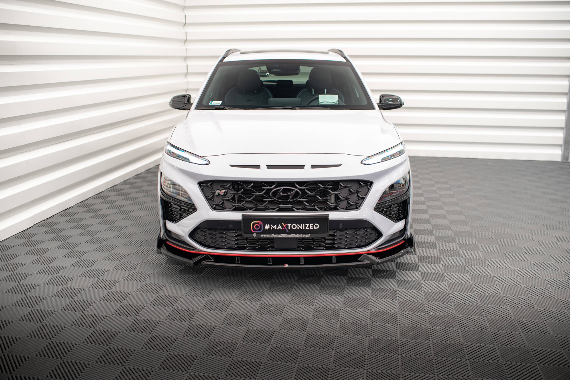 Front Ansatz V.1 für Hyundai Kona N Mk1 schwarz Hochglanz