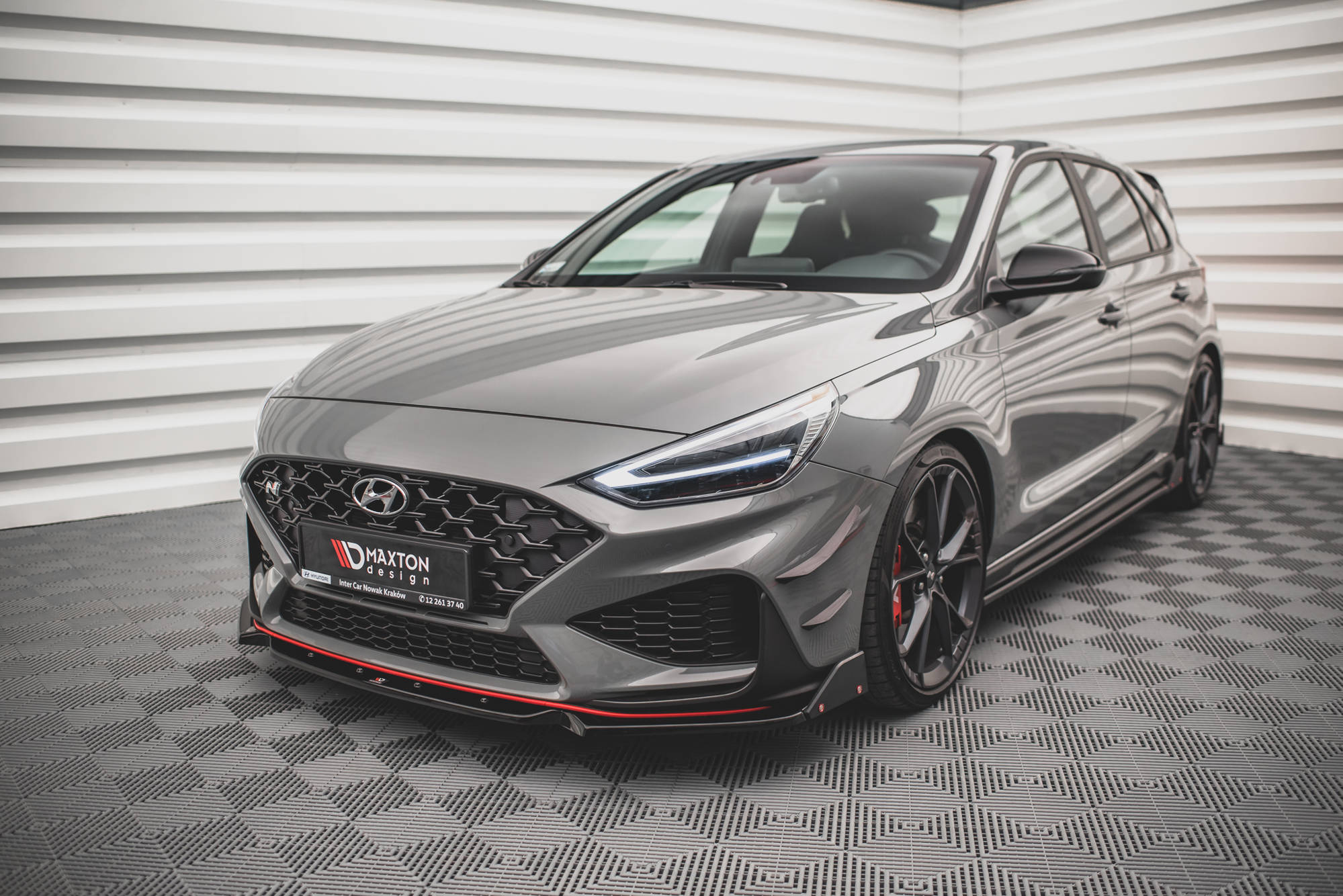 Front Ansatz V.1 + Flaps für Hyundai I30 N Hatchback/Fastback Mk3 Facelift