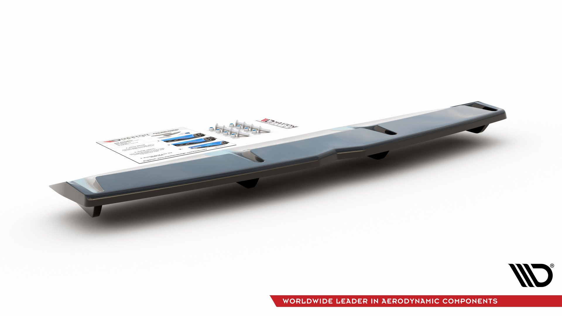 Hinten Splitter (mit einem vertikalem Balken) Hyundai I30 N Mk3 Fastback schwarz Hochglanz