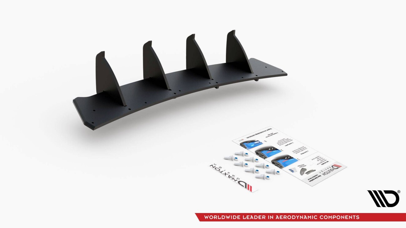 Street Pro Heckschürze Heck Ansatz Diffusor V.2 für VW Golf GTI Mk6