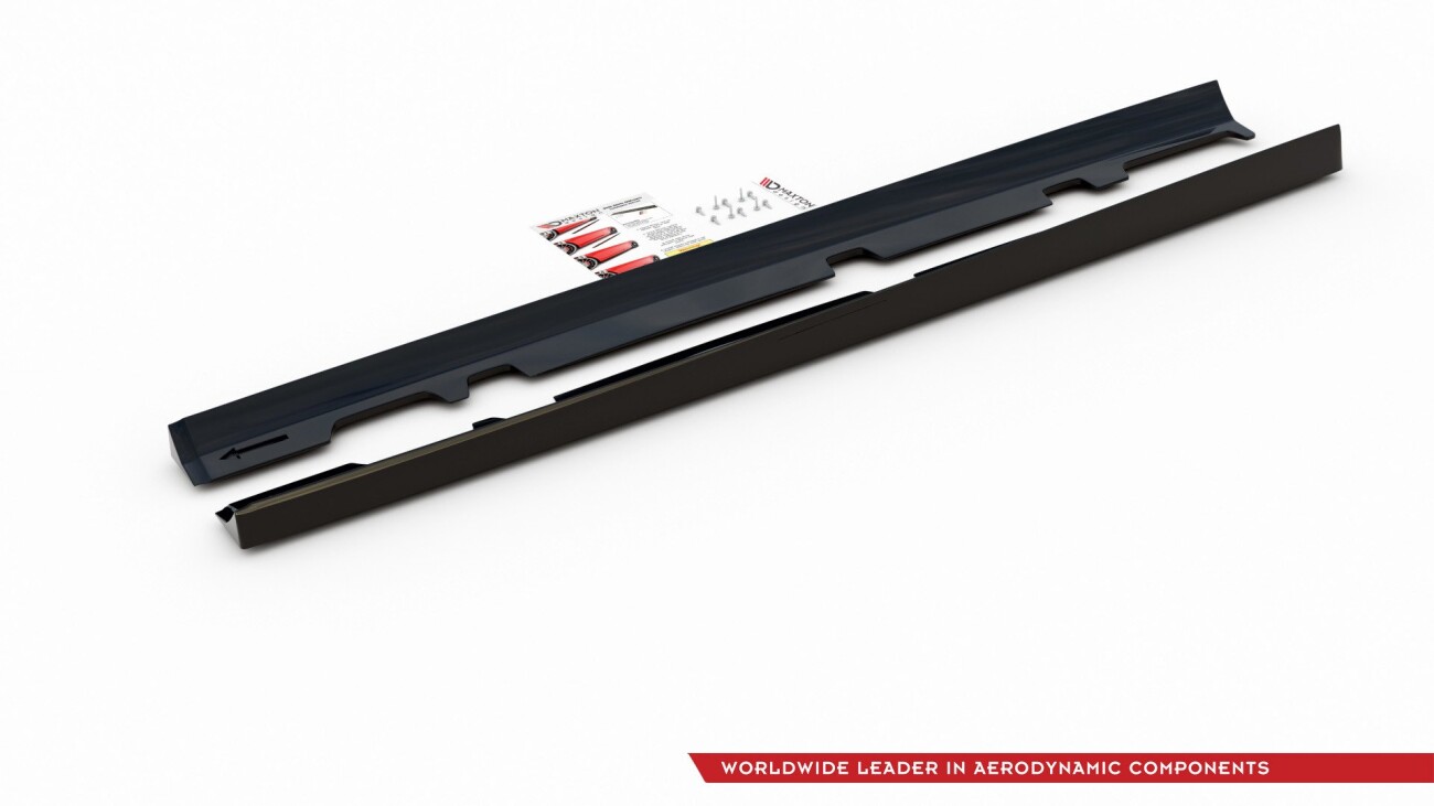 Seitenschweller Ansatz Cup Leisten V.2 für Ford Fiesta Mk8 ST / ST-Line schwarz Hochglanz