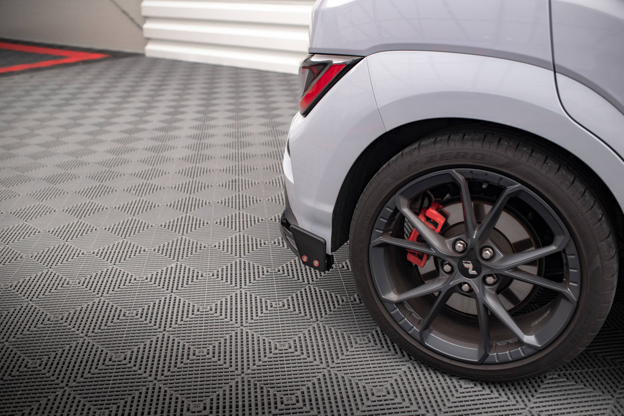 Heck Ansatz Flaps Diffusor V.1 +Flaps für Hyundai Kona N Mk1