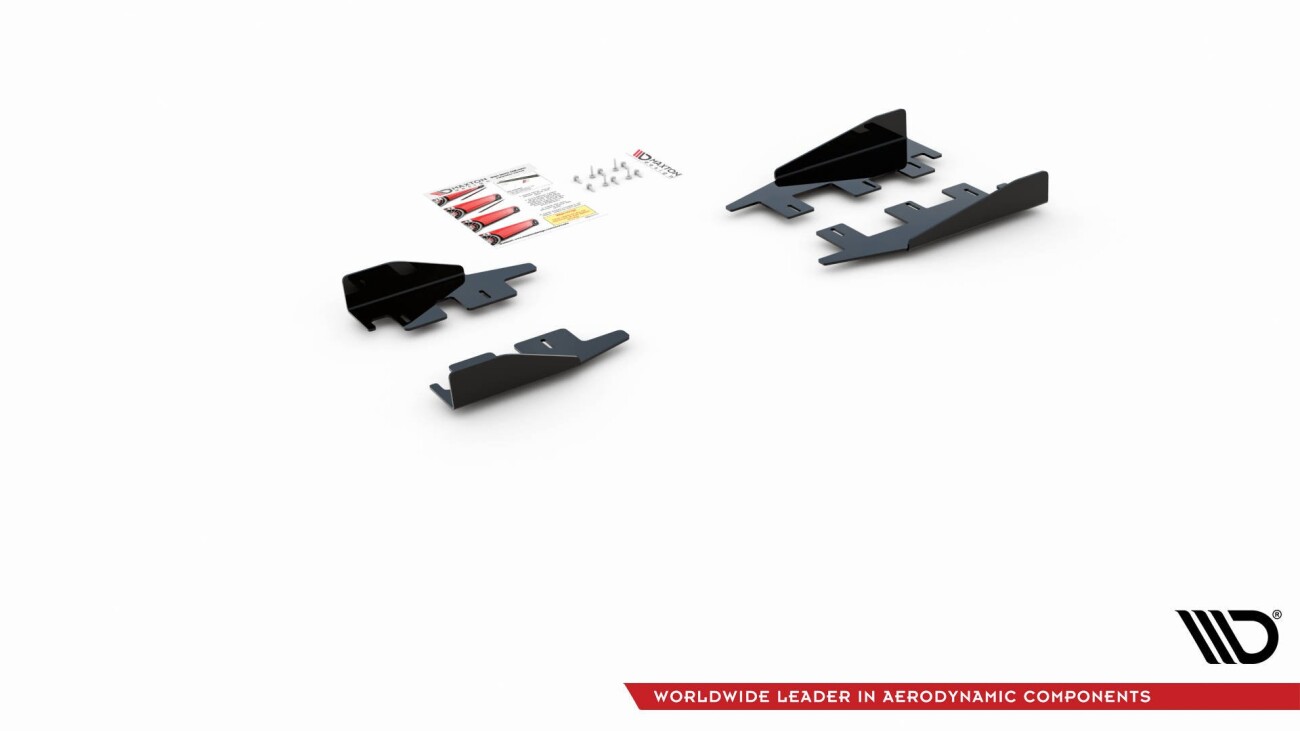 Seitliche Flaps Wings für VW Golf 6 GTI Mk6 schwarz Hochglanz