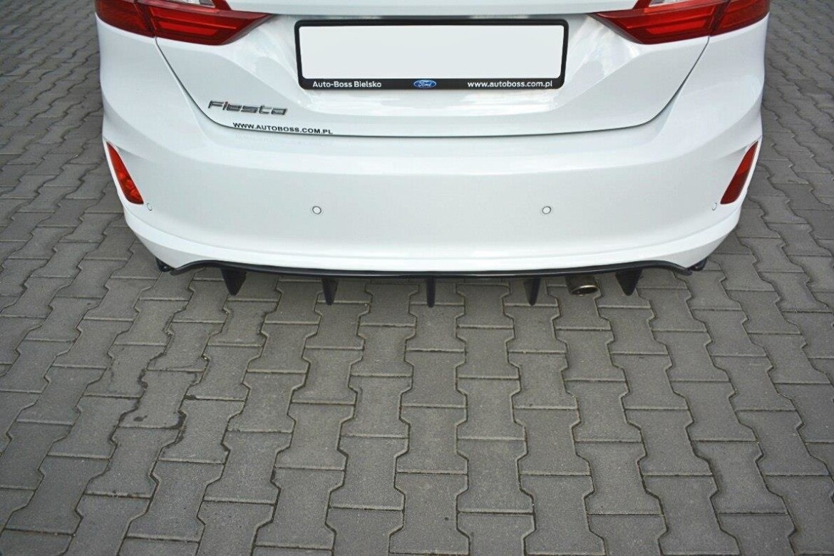 Heck Ansatz Diffusor für Ford Fiesta Mk8 ST-Line schwarz Hochglanz