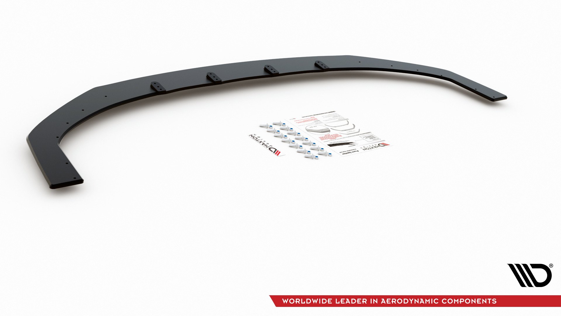 Robuste Racing Front Ansatz für passend + Flaps für Hyundai I30 N Mk3 Hatchback / Fastback schwarz Hochglanz