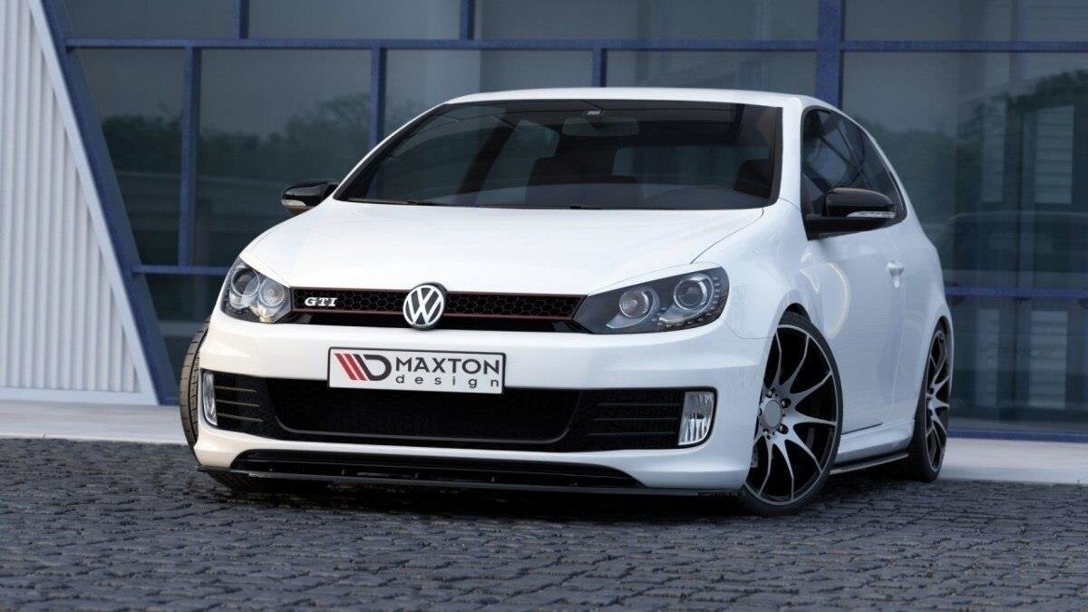 Cup Spoilerlippe Front Ansatz für VER.2 VW GOLF 6 (für GOLF GTI 35TH) schwarz Hochglanz