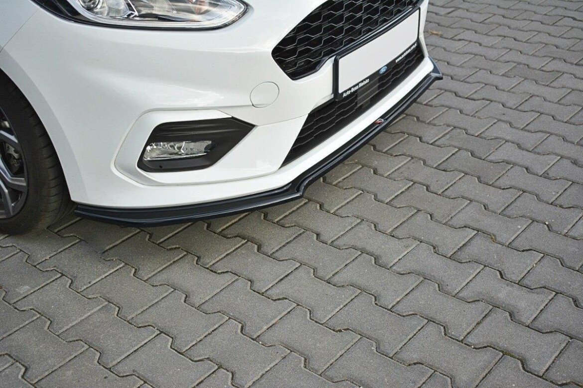 Cup Spoilerlippe Front Ansatz V.1 für Ford Fiesta Mk8 ST / ST-Line schwarz Hochglanz