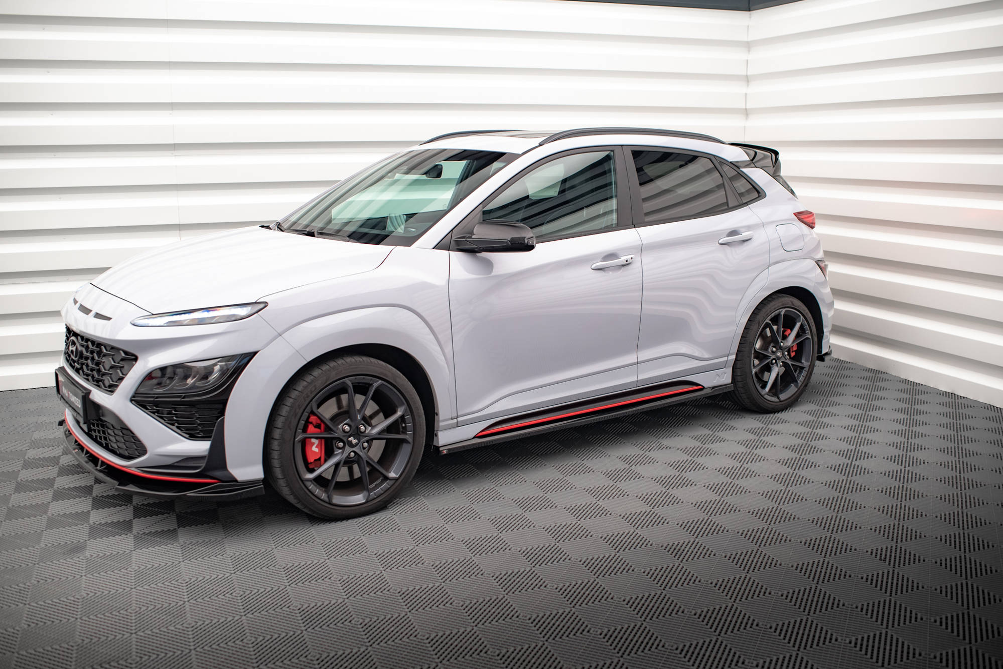 Seitenschweller Ansatz für V.1 für Hyundai Kona N Mk1 schwarz Hochglanz