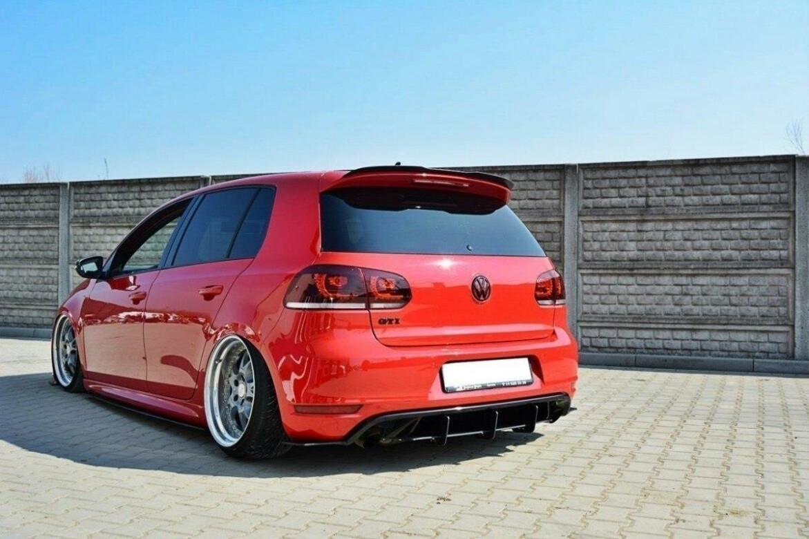 Heck Ansatz Diffusor Heckschürze & Flaps für VW GOLF 6 GTI / 35TH