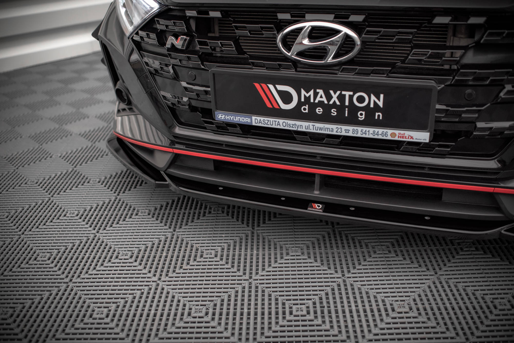Front Ansatz V.3 für Hyundai I20 N Mk3 schwarz Hochglanz