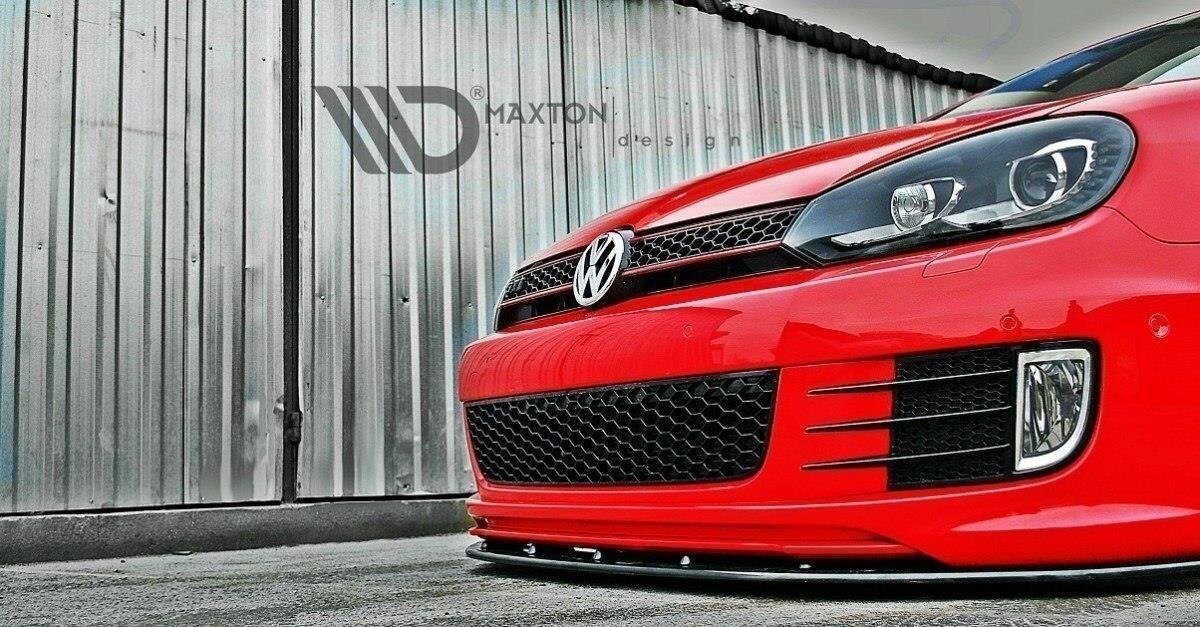 Cup Spoilerlippe Front Ansatz für VER.2 VW GOLF 6 (für GOLF GTI 35TH) schwarz Hochglanz