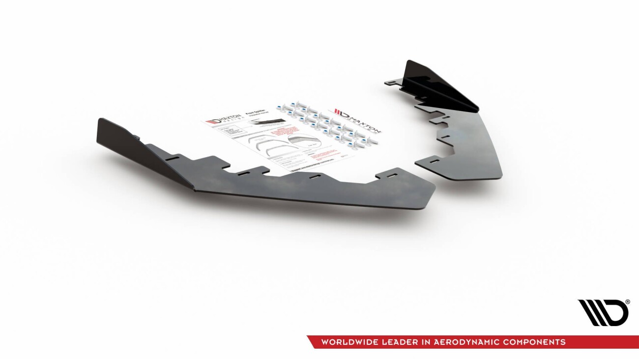 Front Flaps für VW Golf GTI Mk6 schwarz Hochglanz