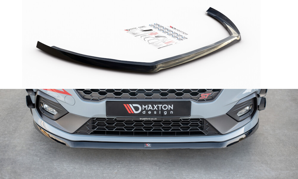 Cup Spoilerlippe Front Ansatz V.6 für Ford Fiesta Mk8 ST / ST-Line schwarz Hochglanz