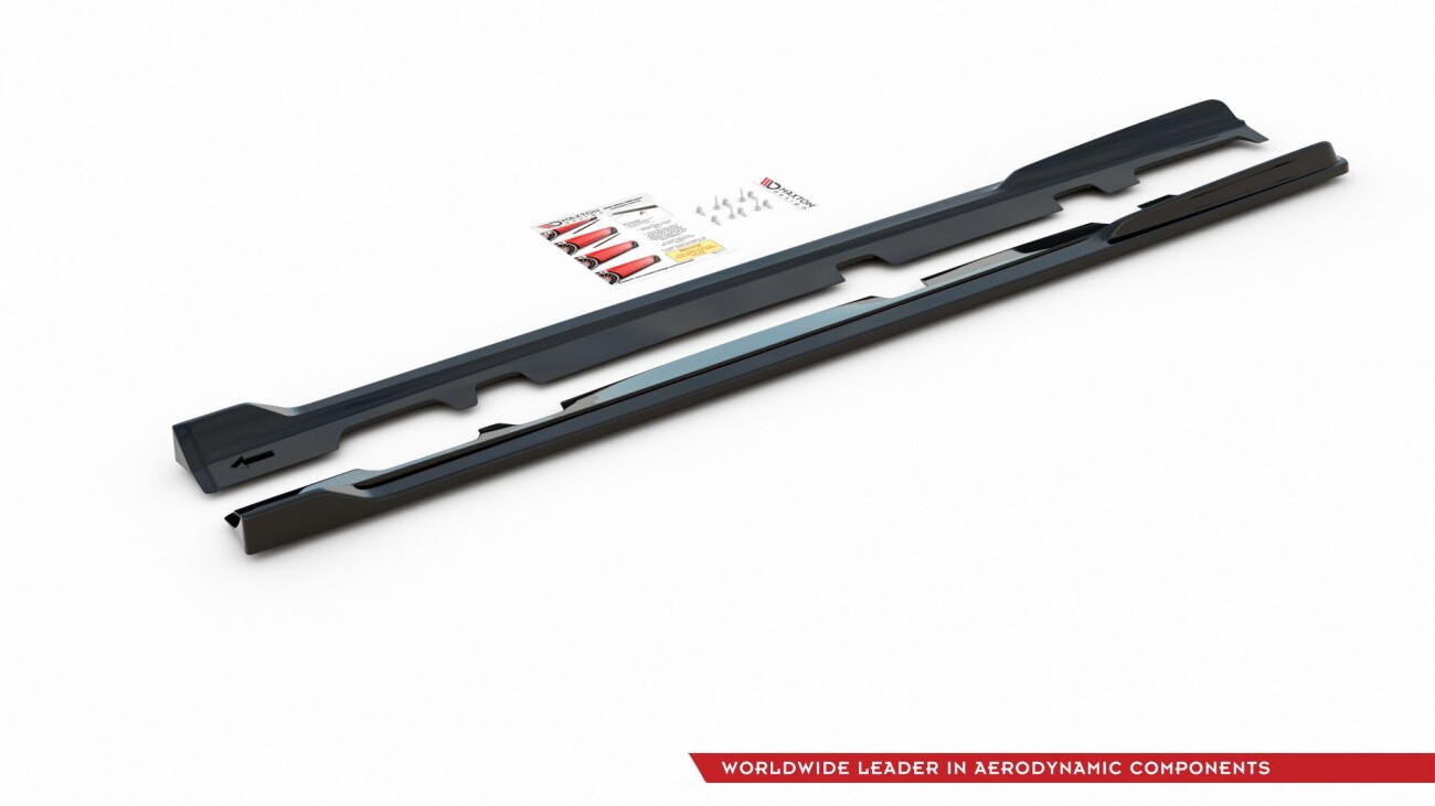Seitenschweller Ansatz Cup Leisten V.3 für Ford Fiesta Mk8 ST / ST-Line schwarz Hochglanz