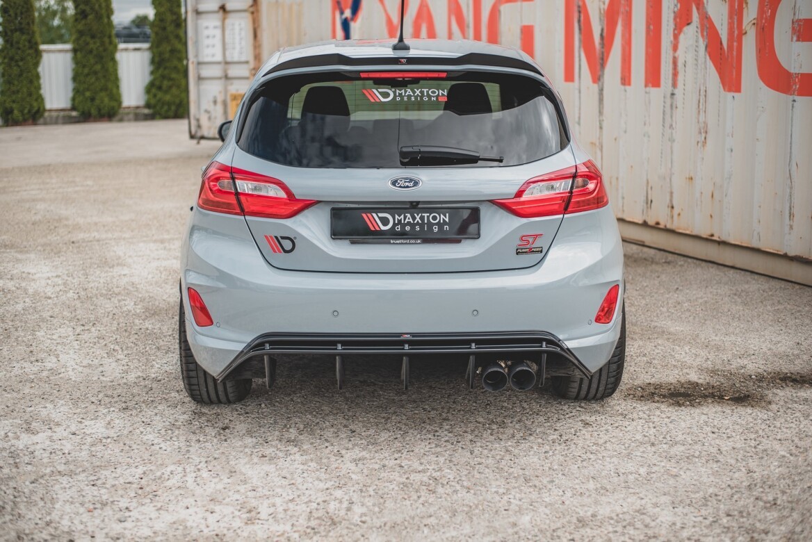 Heck Ansatz Diffusor V.2 für Ford FIesta Mk8 ST schwarz Hochglanz