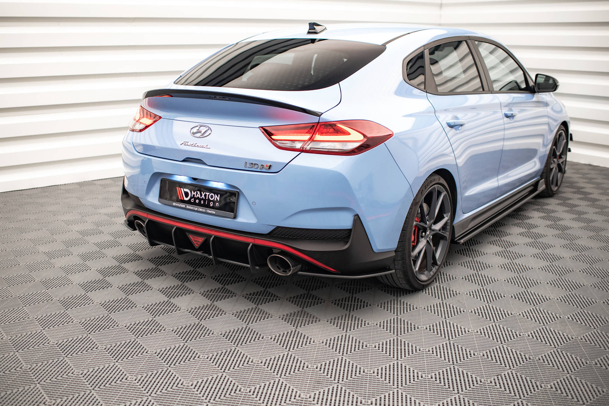 Street Pro Heck Ansatz Flaps Diffusor für Hyundai I30 N Fastback Mk3 Facelift