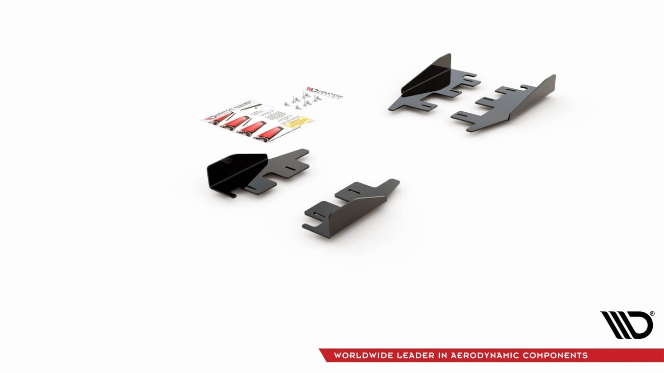 Seitliche Flaps Wings für VW Golf 6 GTI Mk6 schwarz Hochglanz