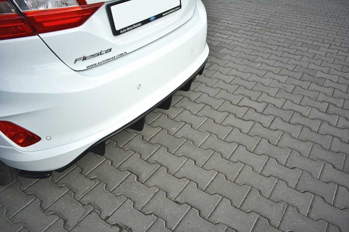Heck Ansatz Diffusor für Ford Fiesta Mk8 ST-Line Carbon Look