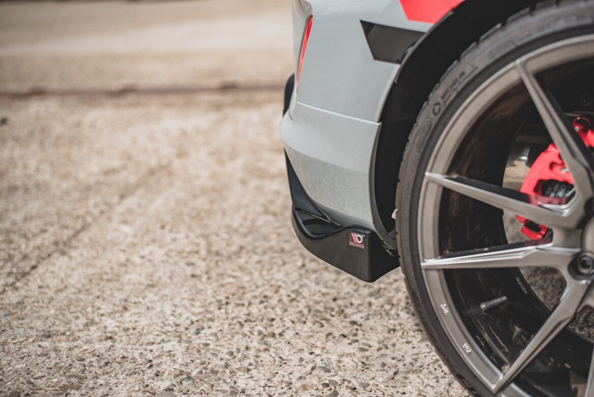 Heck Ansatz Flaps Diffusor für Ford FIesta Mk8 ST schwarz Hochglanz