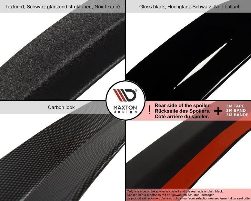 Heck Spoiler Aufsatz Abrisskante V.1 für Ford Fiesta Mk8 ST / ST-Line schwarz Hochglanz