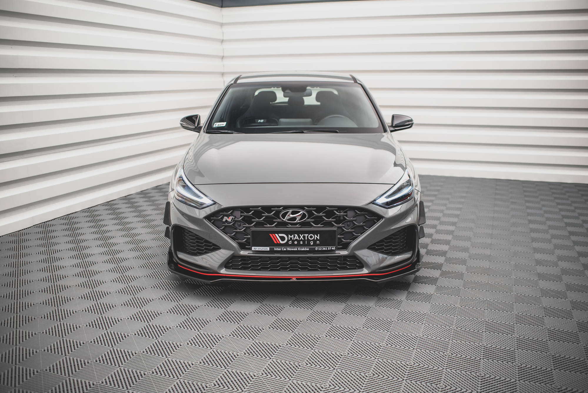 Front Ansatz V.3 für Hyundai I30 N Hatchback/Fastback Mk3 Facelift schwarz Hochglanz