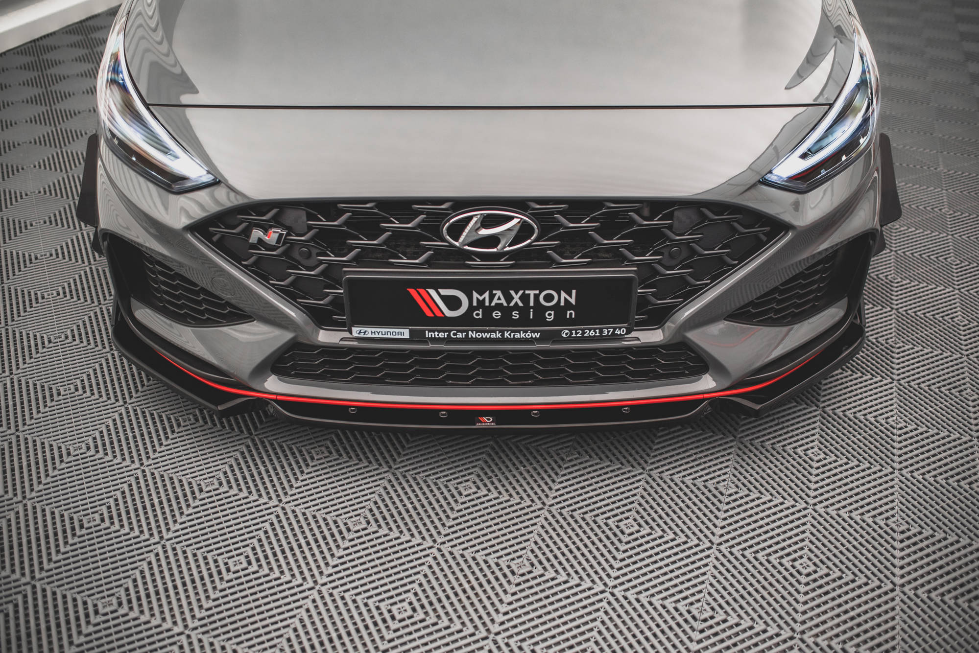 Front Ansatz V.1 + Flaps für Hyundai I30 N Hatchback/Fastback Mk3 Facelift