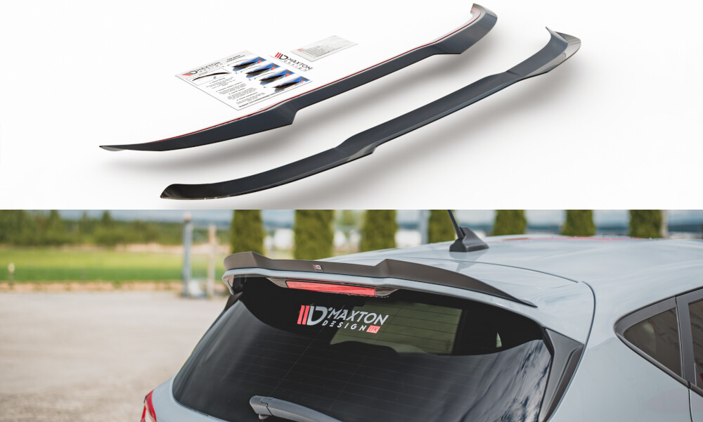 Heck Spoiler Aufsatz Abrisskante V.3 für Ford Fiesta Mk8 ST / ST-Line schwarz Hochglanz