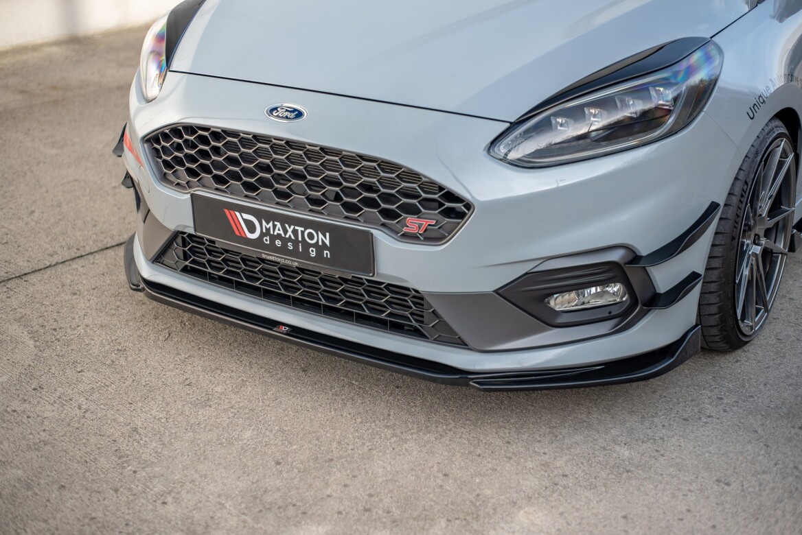 Cup Spoilerlippe Front Ansatz V.4 für Ford Fiesta Mk8 ST / ST-Line schwarz Hochglanz