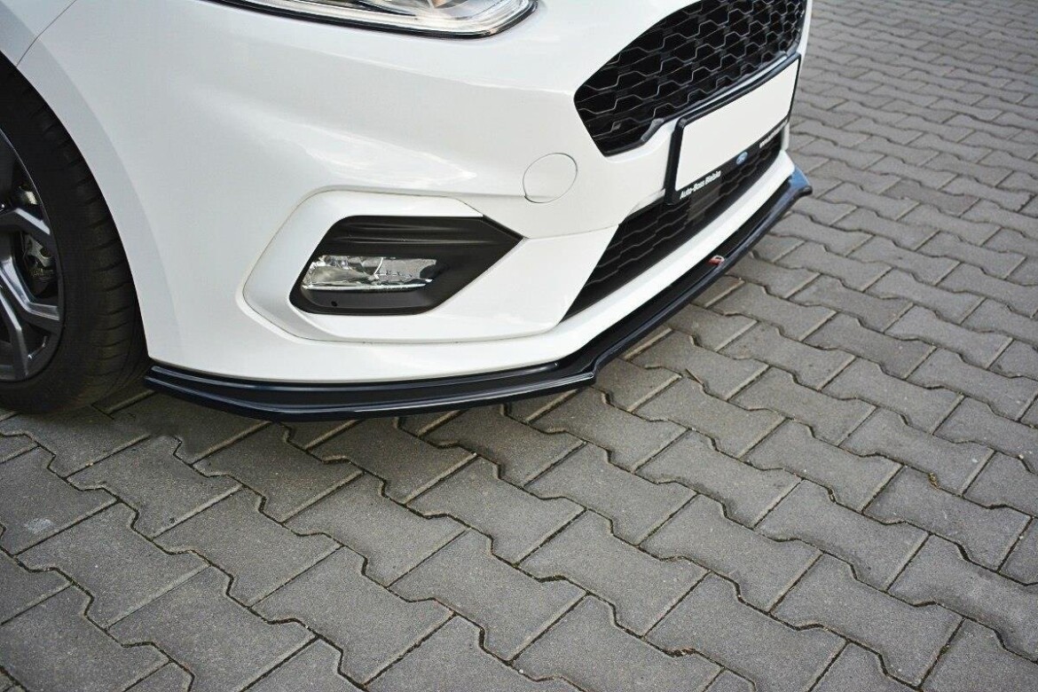 Cup Spoilerlippe Front Ansatz V.2 für Ford Fiesta Mk8 ST / ST-Line schwarz Hochglanz
