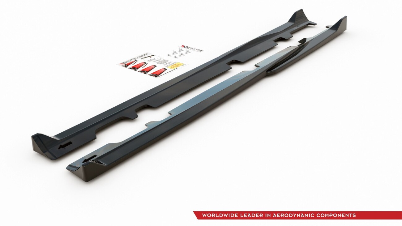 Seitenschweller Ansatz Cup Leisten V.4 für Ford Fiesta Mk8 ST / ST-Line schwarz Hochglanz