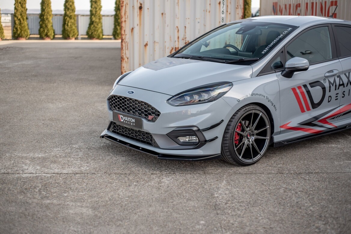 Cup Spoilerlippe Front Ansatz V.7 für Ford Fiesta Mk8 ST / ST-Line schwarz Hochglanz