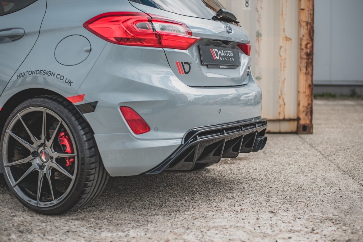 Heck Ansatz Diffusor V.2 für Ford FIesta Mk8 ST schwarz Hochglanz