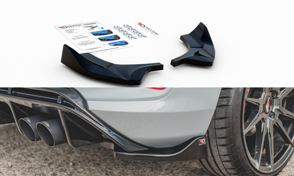 Heck Ansatz Flaps Diffusor für Ford FIesta Mk8 ST schwarz Hochglanz