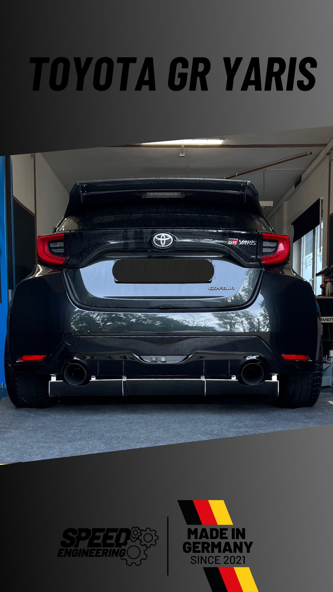 SPEED Diffusor passend für Toyota GR Yaris vFL mit Teilegutachten