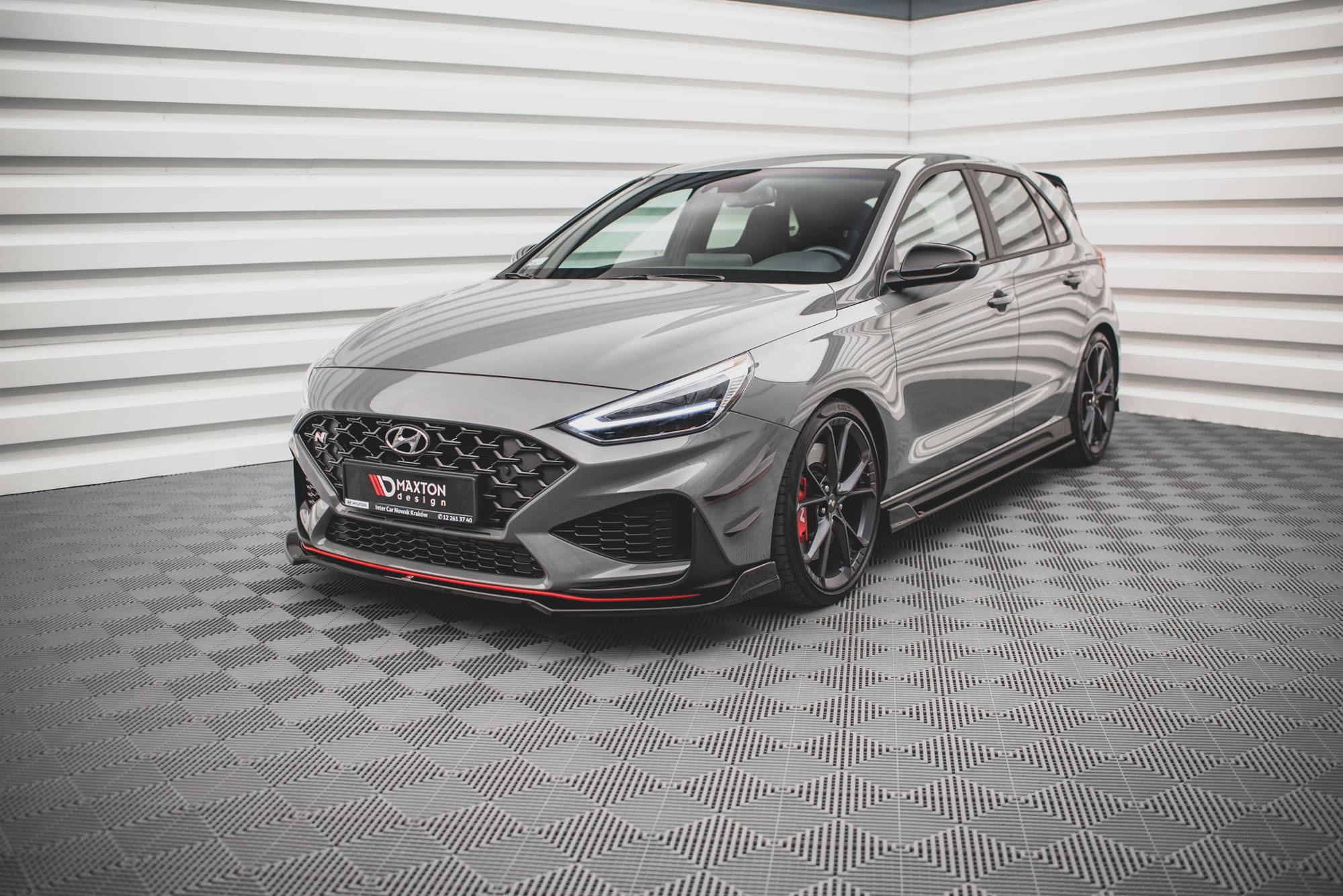 Front Ansatz V.3 für Hyundai I30 N Hatchback/Fastback Mk3 Facelift schwarz Hochglanz