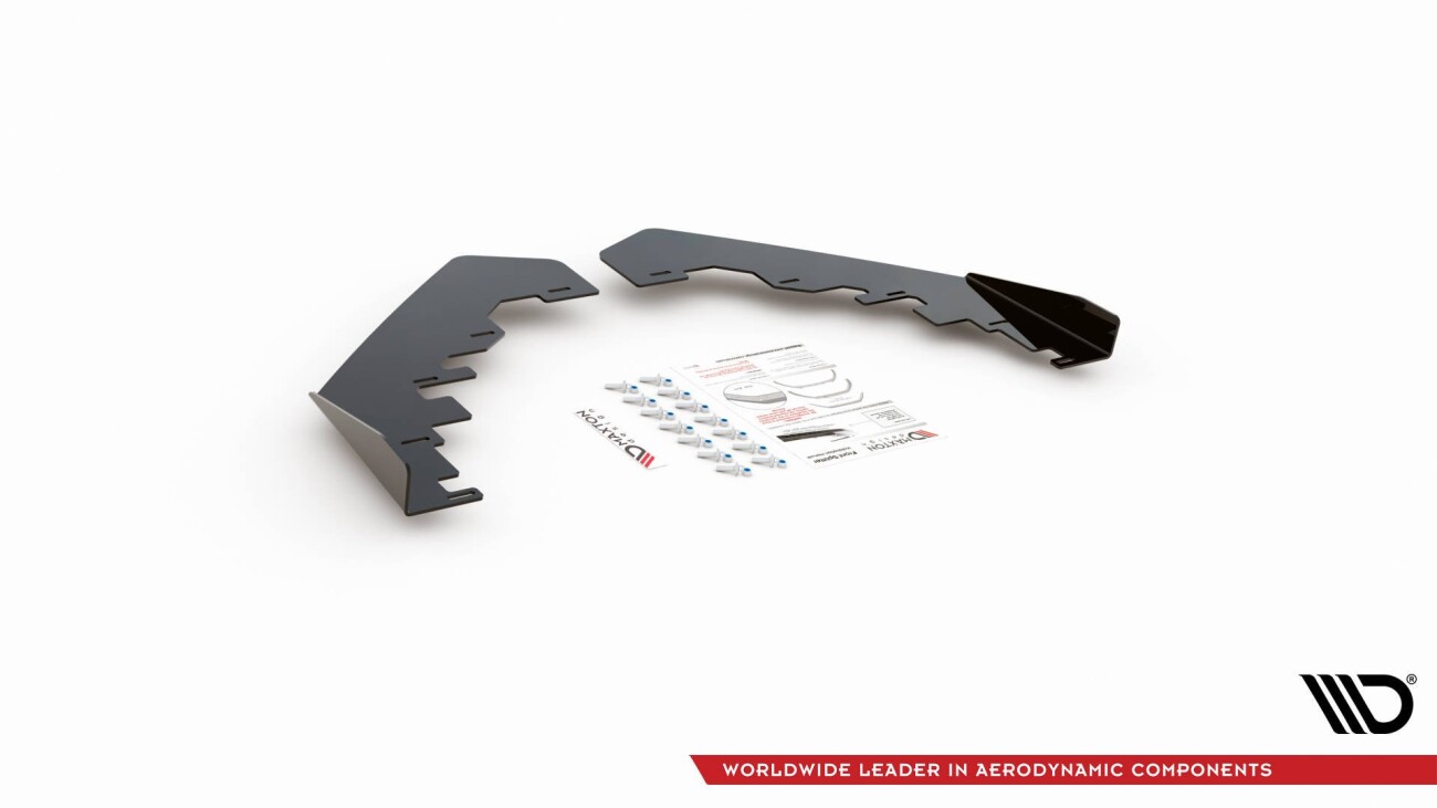 Front Flaps für VW Golf GTI Mk6 schwarz Hochglanz